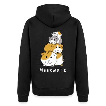 Joyeux cochon d'Inde I Meersau Gift I Fun - Veste à capuche bio Premium Unisexe - noir - Dos - Nico (187cm)