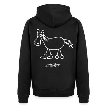 gehfärt, aller, conduire, péter, cheval - Veste à capuche bio Premium Unisexe - noir - Dos - Nico (187cm)