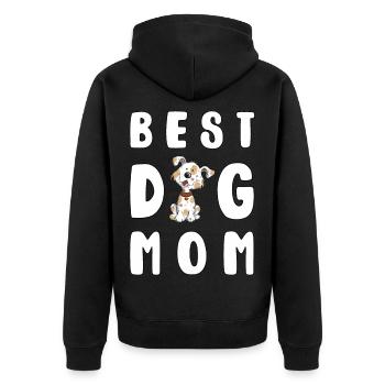 Meilleur chien maman maman chien maman cadeau - Veste à capuche bio Premium Unisexe - noir - Dos - Nico (187cm)
