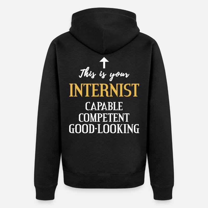 Médecin interniste compétent beau cadeau - Veste à capuche bio Premium Unisexe - noir