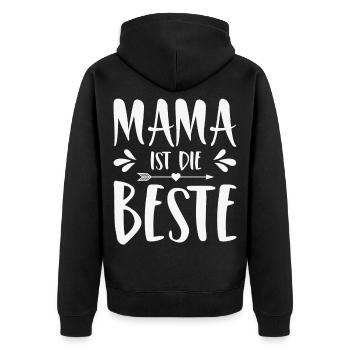 Maman est la meilleure - Veste à capuche bio Premium Unisexe - noir - Dos - Nico (187cm)