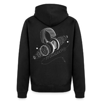 Parties individuelles d'un audio Casque - Veste à capuche bio Premium Unisexe - noir - Dos - Nico (187cm)