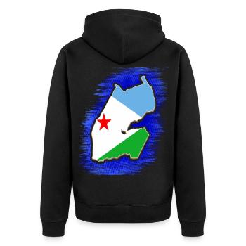 Dschibuti Dschibuti Djibouti Urlaub Geschenk - Unisex Premium Bio Zip Hoodie - Schwarz - Hinten - Nico (187cm)
