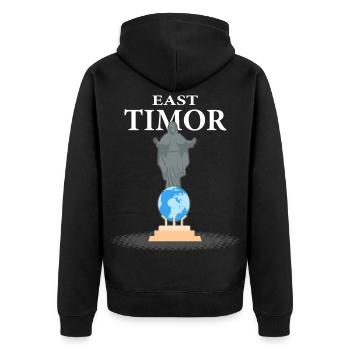 Cadeau de vacances au Timor oriental Dili - Veste à capuche bio Premium Unisexe - noir - Dos - Nico (187cm)