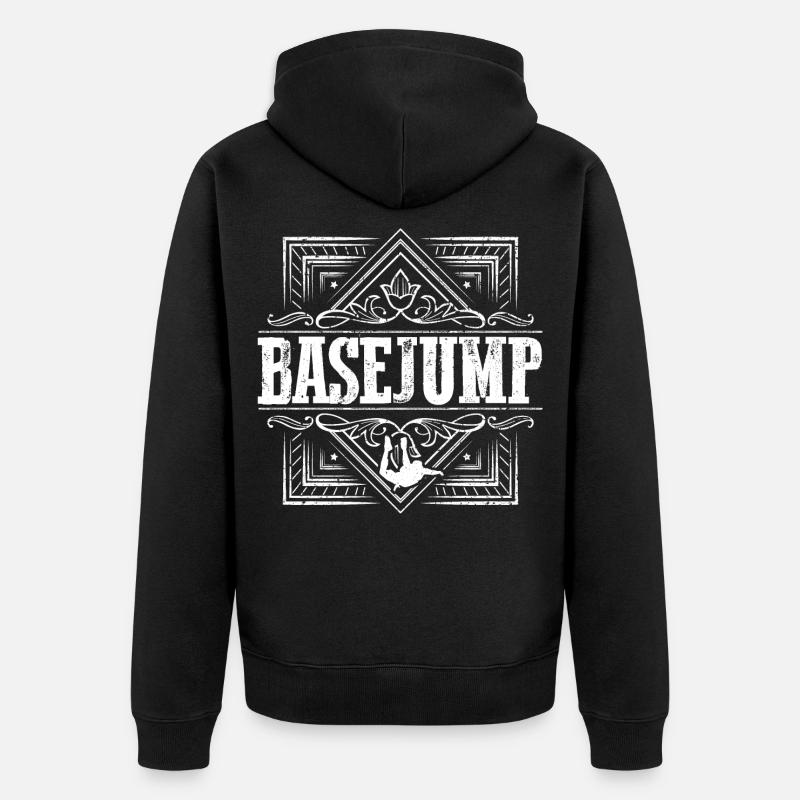 Basejump - Base Jump - Base jumping - Veste à capuche bio Premium Unisexe - noir