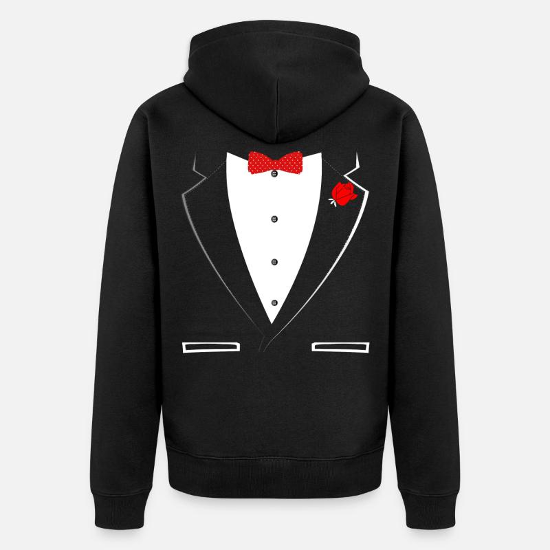 Smoking pour homme - Veste à capuche bio Premium Unisexe - noir