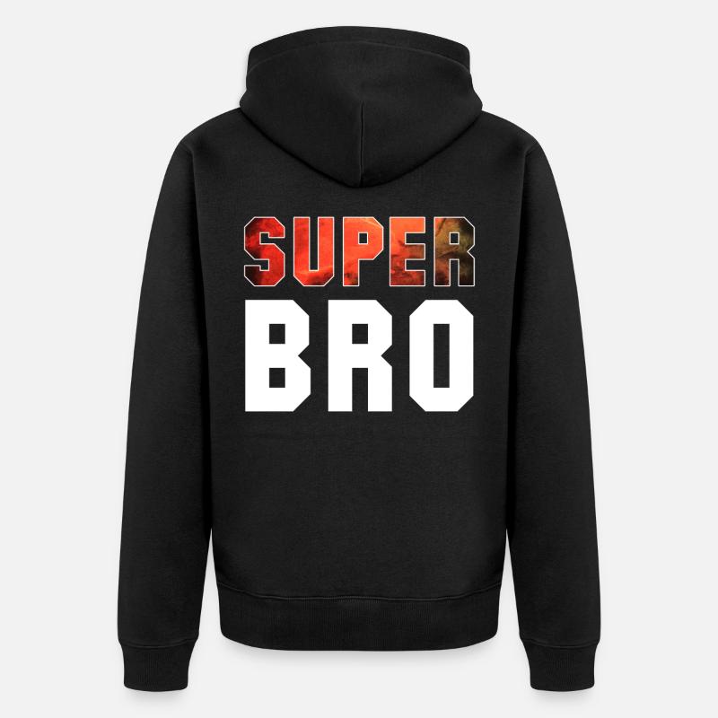 Super frère frère cadeau - Veste à capuche bio Premium Unisexe - noir