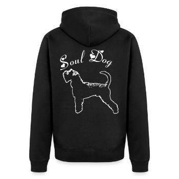 Schnauzer Soul dog - Veste à capuche bio Premium Unisexe - noir - Dos - Nico (187cm)