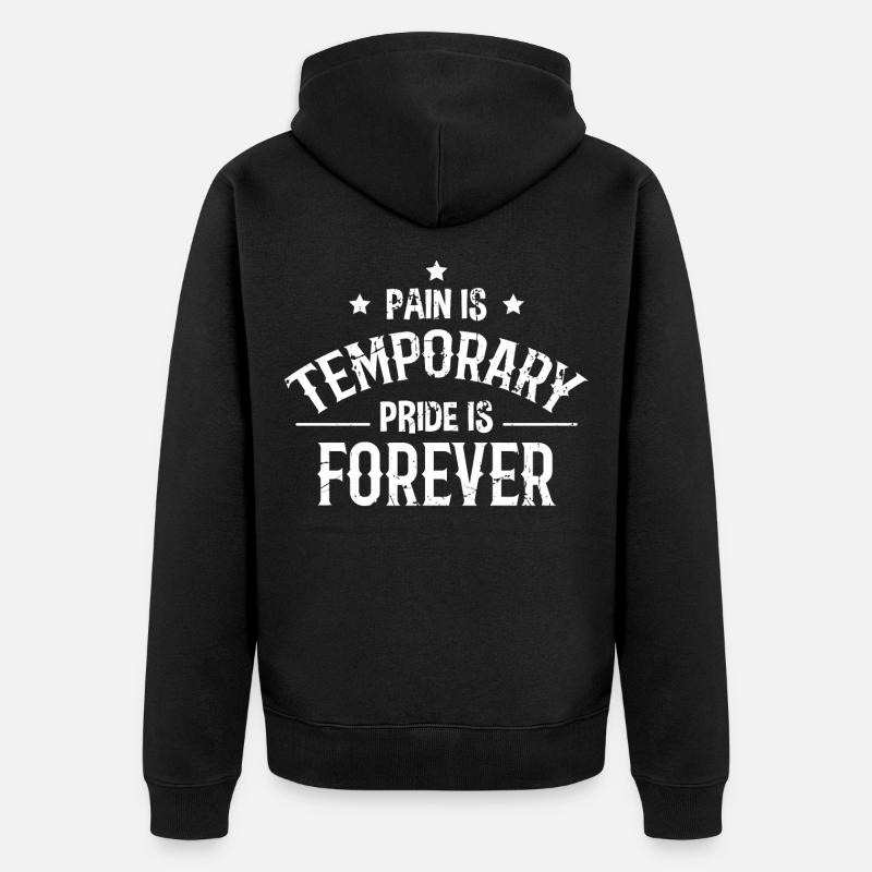 Bodybuilder Spruch - Unisex Premium Bio Zip Hoodie - Schwarz