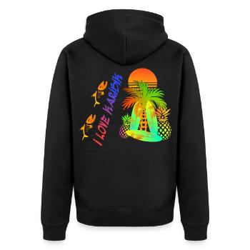 Amour des Caraïbes - Veste à capuche bio Premium Unisexe - noir - Dos - Nico (187cm)