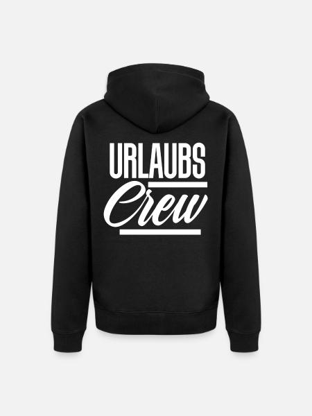 Urlaubs Crew - Unisex Premium Bio Zip Hoodie - Schwarz