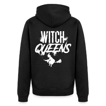 Witch Queens - Unisex Premium Bio Zip Hoodie - Schwarz - Hinten - Nico (187cm)