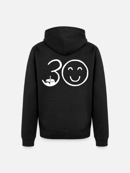 30th Birthday - Unisex Premium Organic Zip Hoodie - black