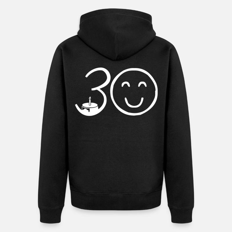 30e anniversaire - Veste à capuche bio Premium Unisexe - noir