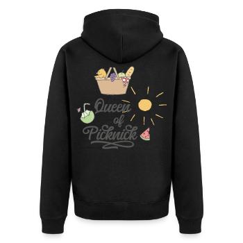 Pique-nique - Veste à capuche bio Premium Unisexe - noir - Dos - Nico (187cm)