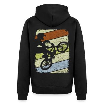 BMX - Idée cadeau BMX - BMX Bike - Veste à capuche bio Premium Unisexe - noir - Dos - Nico (187cm)
