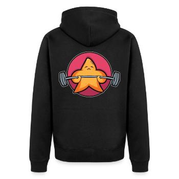 Conception de remise en forme Starfish - Veste à capuche bio Premium Unisexe - noir - Dos - Nico (187cm)