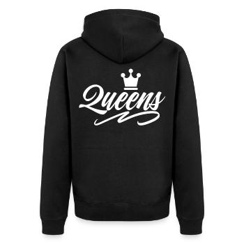 Queens - Veste à capuche bio Premium Unisexe - noir - Dos - Nico (187cm)