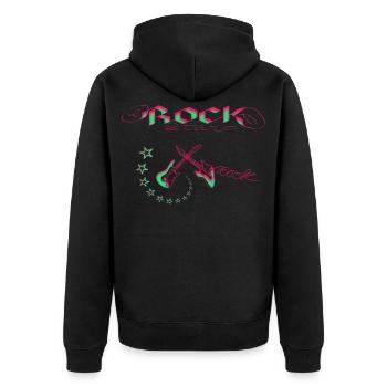 Rock Star Neon - Veste à capuche bio Premium Unisexe - noir - Dos - Nico (187cm)