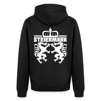 Styrie Autriche - Veste à capuche bio Premium Unisexe - noir - Dos - Nico (187cm)