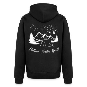 Million Stars Hotel - Unisex Premium Organic Zip Hoodie - black - Back - Nico (187cm)