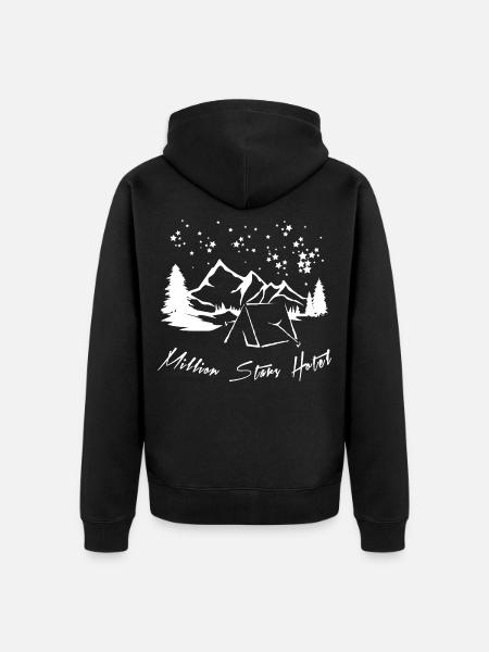 Million Stars Hotel - Unisex Premium Organic Zip Hoodie - black