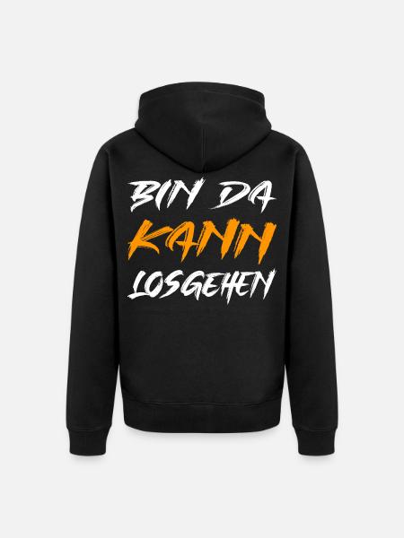 I'm ready to go - Unisex Premium Organic Zip Hoodie - black