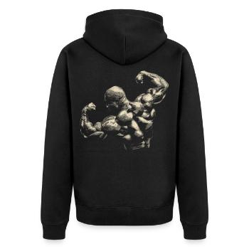 Bodybuilding - Veste à capuche bio Premium Unisexe - noir - Dos - Nico (187cm)