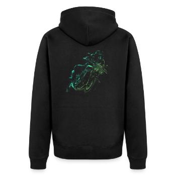motorcycle - Veste à capuche bio Premium Unisexe - noir - Dos - Nico (187cm)
