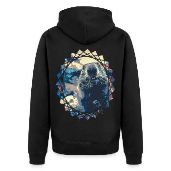 La marmotte est de retour - design - Veste à capuche bio Premium Unisexe - noir - Dos - Nico (187cm)