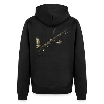 Guitarist - Unisex Premium Organic Zip Hoodie - black - Back - Nico (187cm)