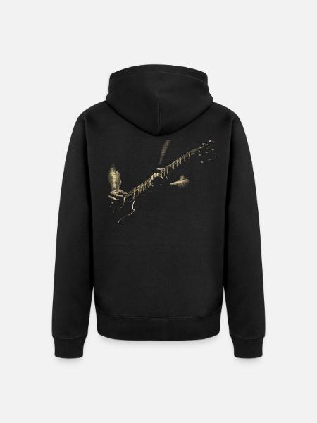 Guitarist - Unisex Premium Organic Zip Hoodie - black