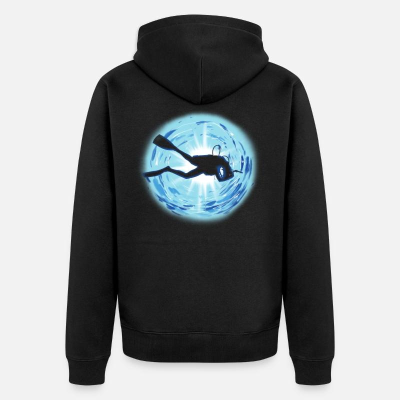 diver - Veste à capuche bio Premium Unisexe - noir