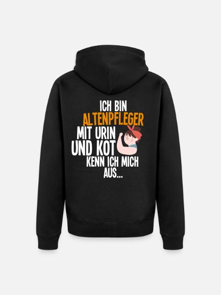 Altenpfleger - Unisex Premium Bio Zip Hoodie - Schwarz