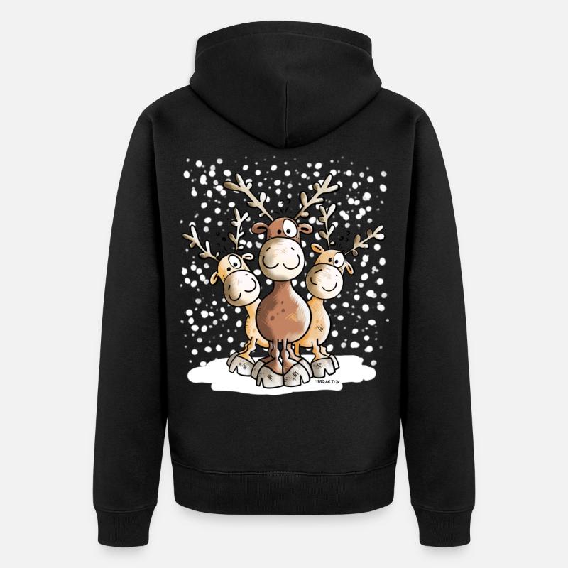 Alces alces - Veste à capuche bio Premium Unisexe - noir