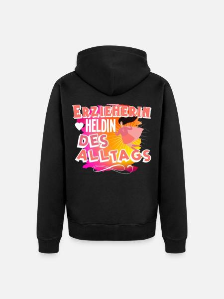 Erzieherin - Unisex Premium Bio Zip Hoodie - Schwarz
