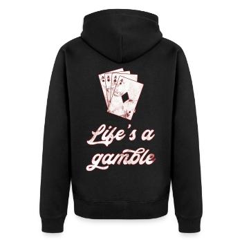 poker - Veste à capuche bio Premium Unisexe - noir - Dos - Nico (187cm)