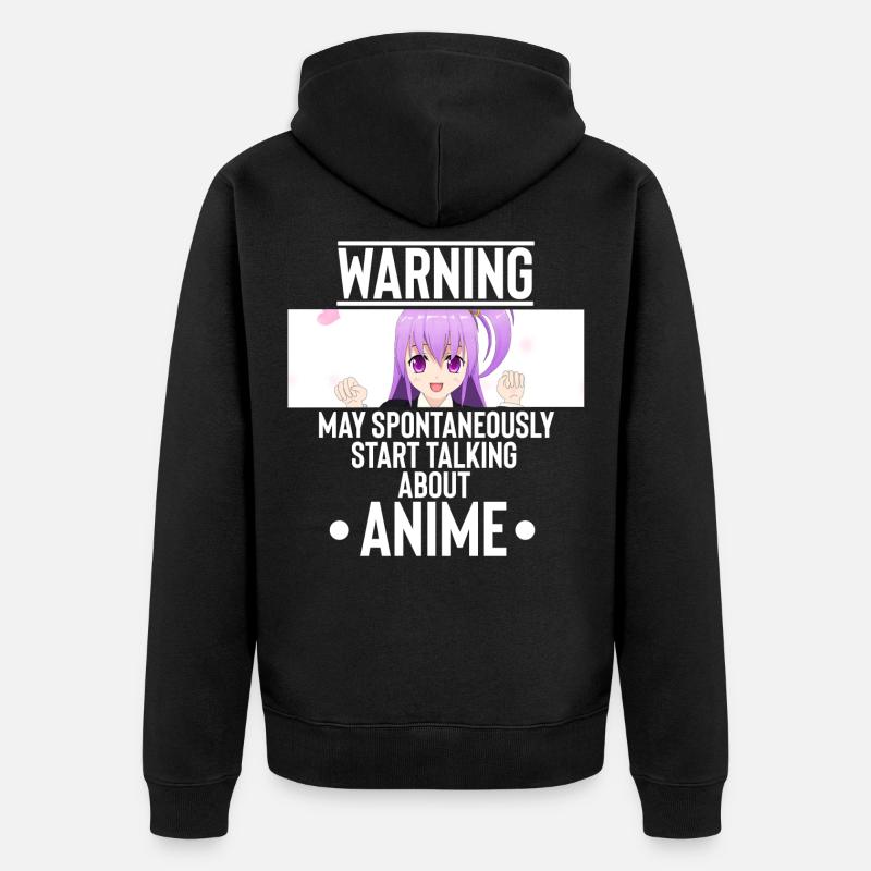 Anime - Unisex Premium Bio Zip Hoodie - Schwarz