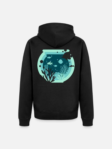 Aquarium - Aquatics - Unisex Premium Organic Zip Hoodie - black