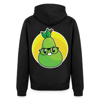 Poire - Veste à capuche bio Premium Unisexe - noir - Dos - Nico (187cm)