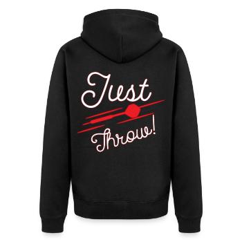 Darts darts - Unisex Premium Organic Zip Hoodie - black - Back - Nico (187cm)