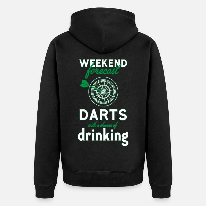 Fléchettes fléchettes - Veste à capuche bio Premium Unisexe - noir