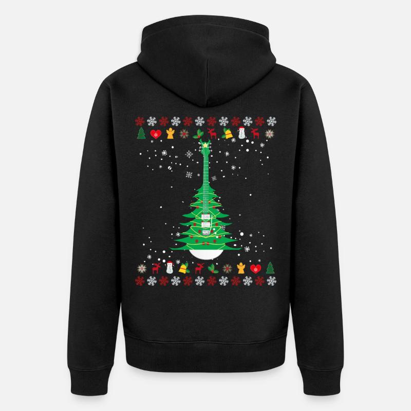 Arbre de Noël guitare - Veste à capuche bio Premium Unisexe - noir