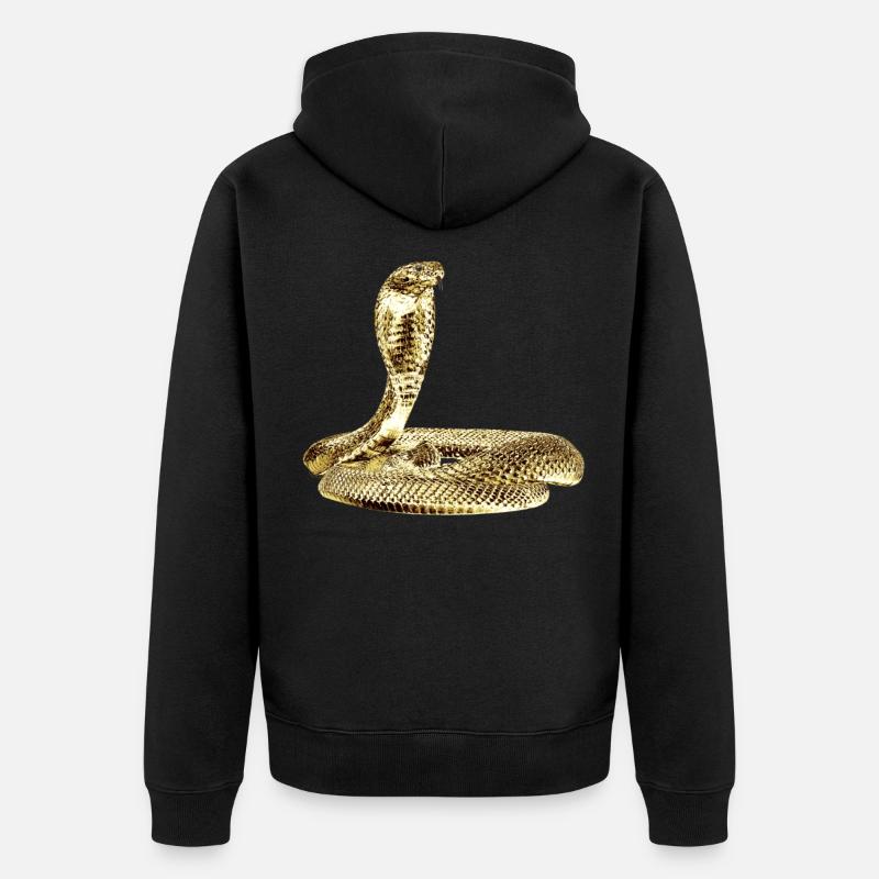 Cobra à l’attaque de Black - Veste à capuche bio Premium Unisexe - noir
