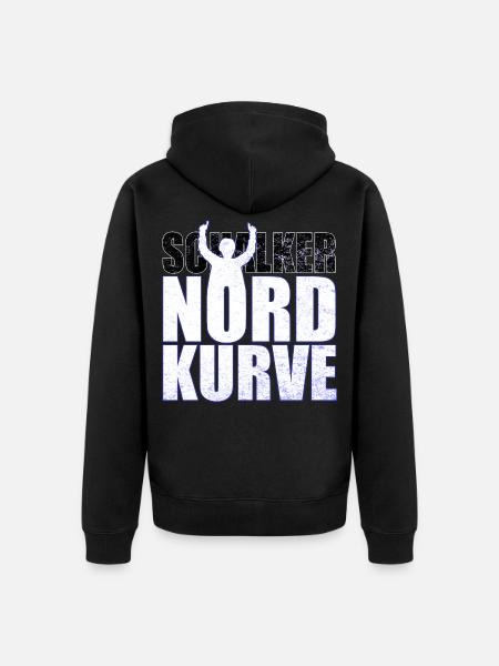 Schalke Nordkurve bogstaver gaveidee - Premium økologisk unisex-hættejakke - sort