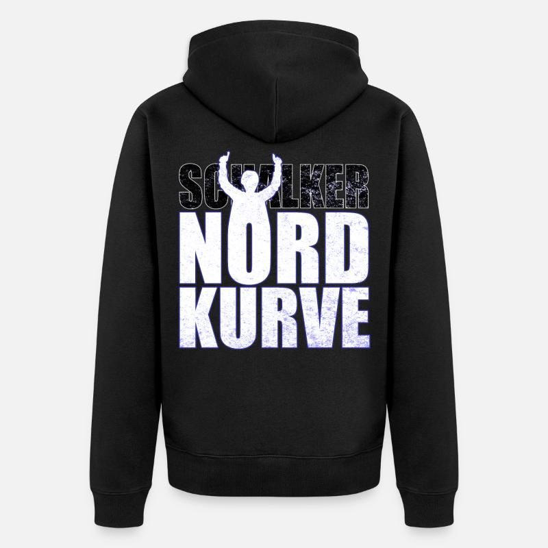 Schalke Nordkurve lettrage idée cadeau - Veste à capuche bio Premium Unisexe - noir