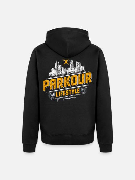 Parkour - Freerunning - Parcour - Unisex Premium Organic Zip Hoodie - black