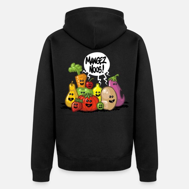 Fuits et legumes - Veste à capuche bio Premium Unisexe - noir