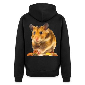 I am hamster - Veste à capuche bio Premium Unisexe - noir - Dos - Nico (187cm)