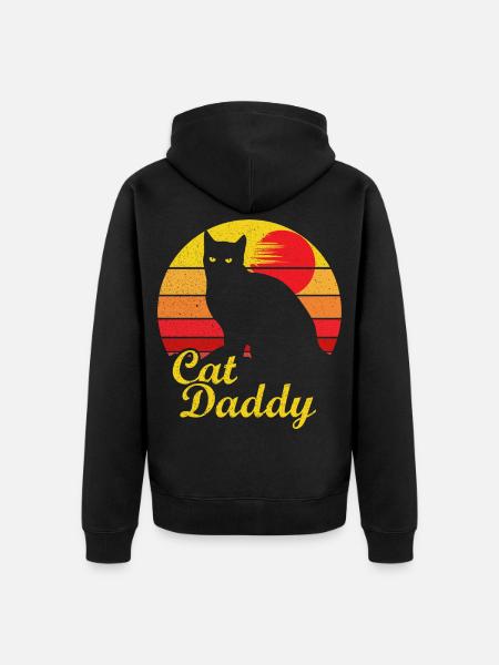 Cat Daddy Beste Cat Dad - Uniseks Premium bio ziphoodie - zwart